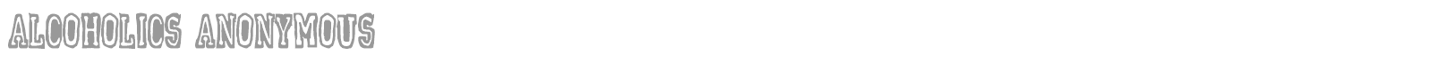 Alcoholics Anonymous font preview